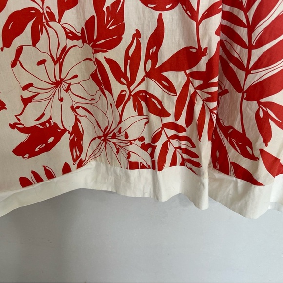 Trixxi Coral and Cream Floral Dress Medium - Picture 5 of 5